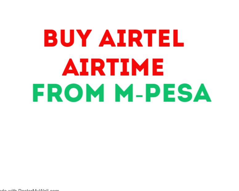 Buy Airtel airtime from M-Pesa